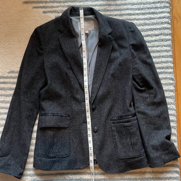 Banana Republic Dark Gray Wool Blazer Jacket Size 6 - Picture 13 of 14